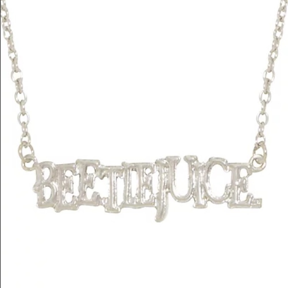 Hot Topic Beetlejuice Name Plate Necklace